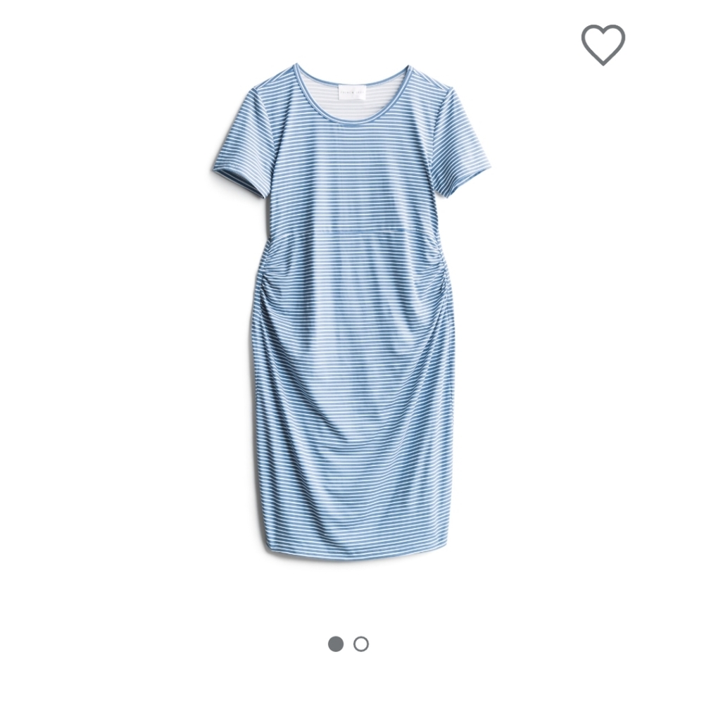 Brielle Maternity Short Sleeve Fitted Knit Dress